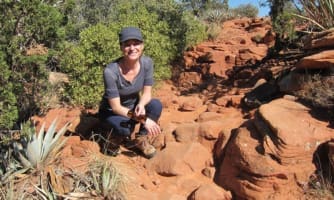 April on a recent hike.