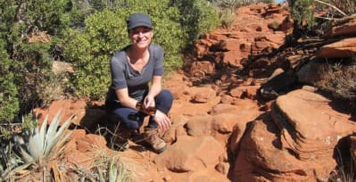 April on a recent hike.
