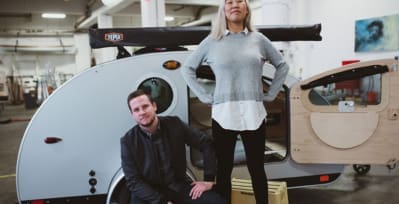 Lily Taylor and her boyfriend, Kevin, at her family's RV plant.