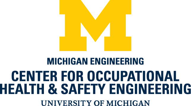 Michigan engineering, center for occupational health and safety engineering, university of michigan logo.