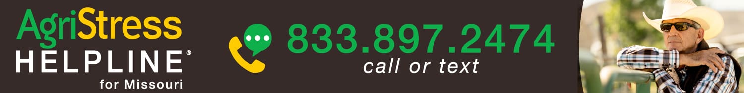 AgriStress Helpline for Missouri 833.897.2474 call or text