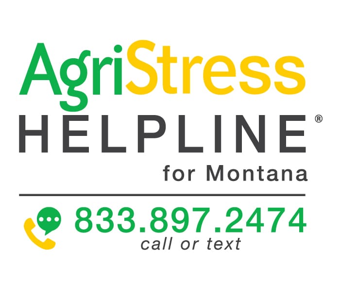 AgriStress Helpline for Montana 833.897.2474 call or text