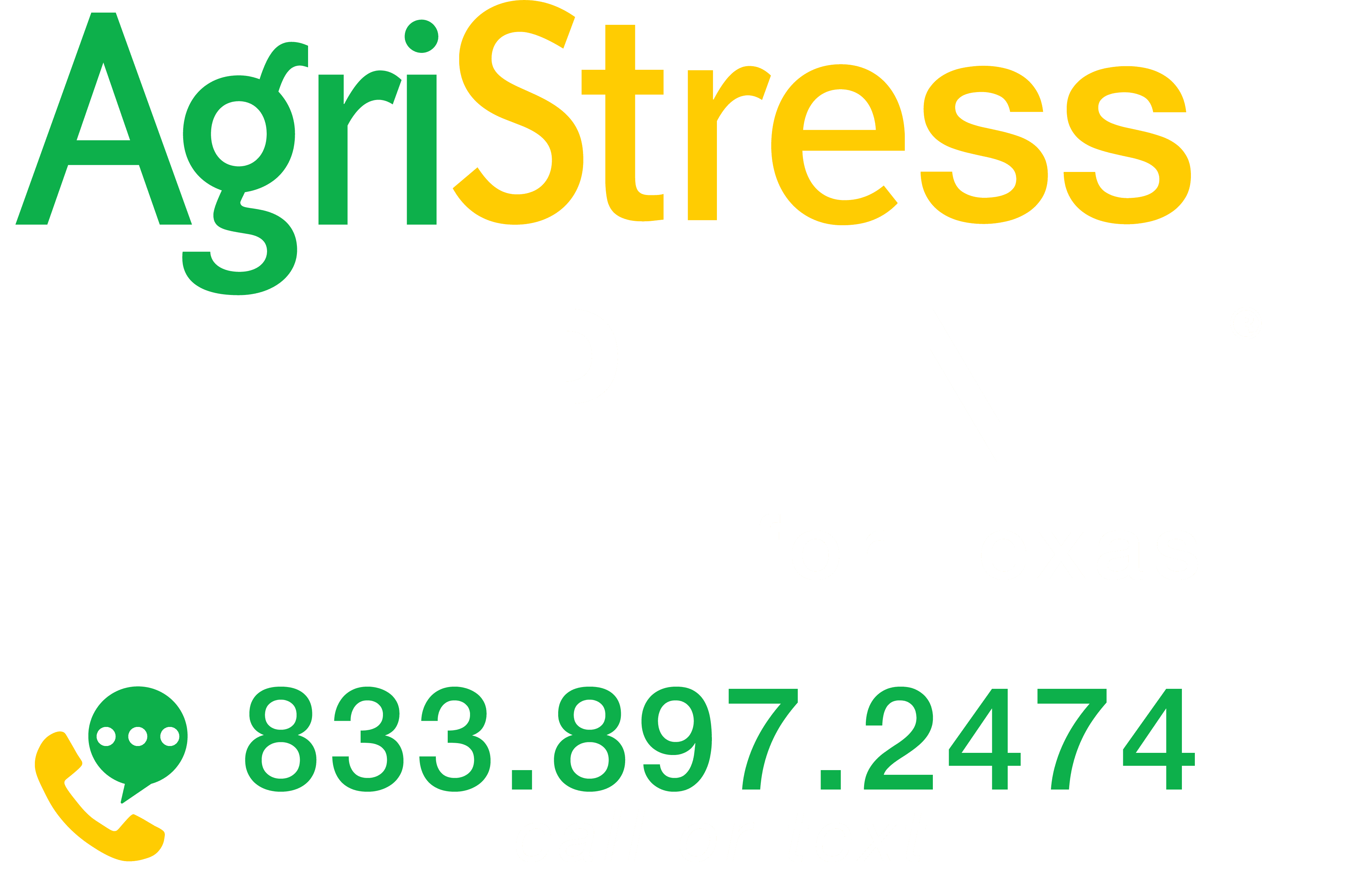 AgriStress Helpline for Texas 833.897.2474 call or text